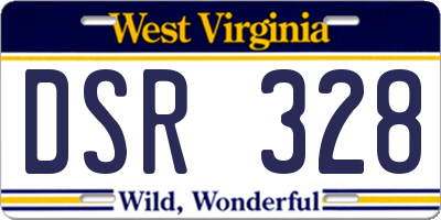 WV license plate DSR328