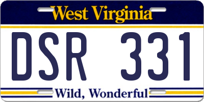 WV license plate DSR331