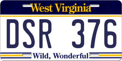 WV license plate DSR376