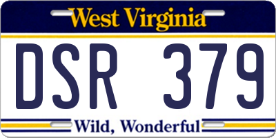 WV license plate DSR379