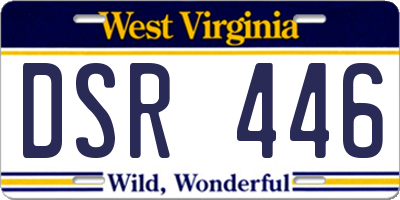 WV license plate DSR446