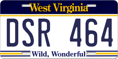 WV license plate DSR464