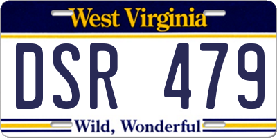 WV license plate DSR479