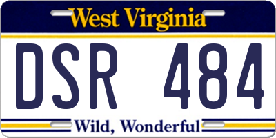 WV license plate DSR484