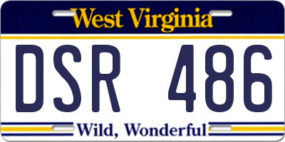 WV license plate DSR486
