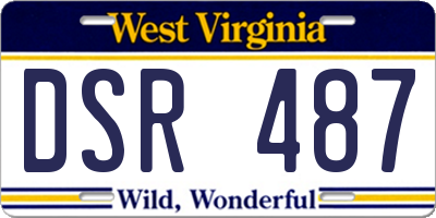 WV license plate DSR487