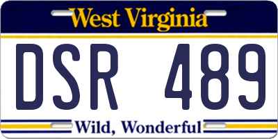 WV license plate DSR489