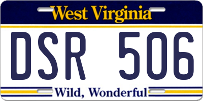 WV license plate DSR506