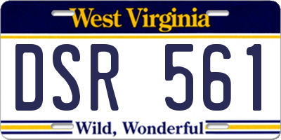 WV license plate DSR561
