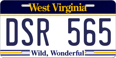 WV license plate DSR565