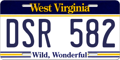 WV license plate DSR582