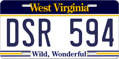 WV license plate DSR594