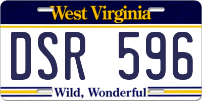 WV license plate DSR596