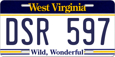 WV license plate DSR597