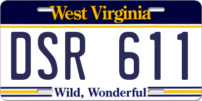 WV license plate DSR611