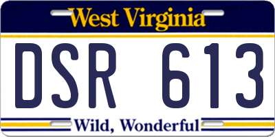 WV license plate DSR613