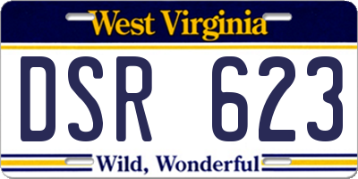 WV license plate DSR623