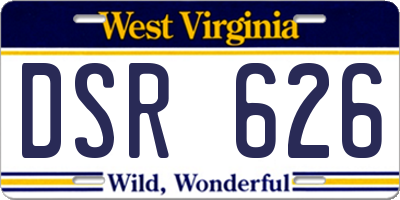 WV license plate DSR626