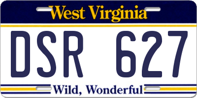 WV license plate DSR627