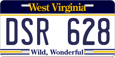WV license plate DSR628