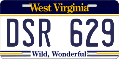 WV license plate DSR629