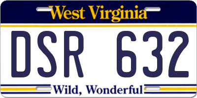 WV license plate DSR632