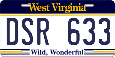 WV license plate DSR633