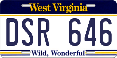 WV license plate DSR646