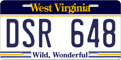 WV license plate DSR648