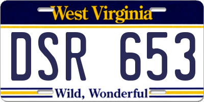 WV license plate DSR653