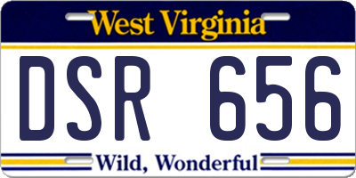 WV license plate DSR656