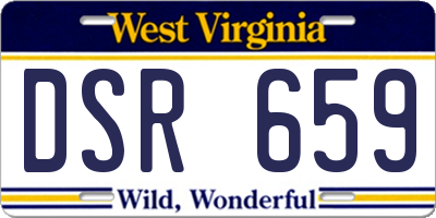 WV license plate DSR659