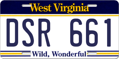 WV license plate DSR661