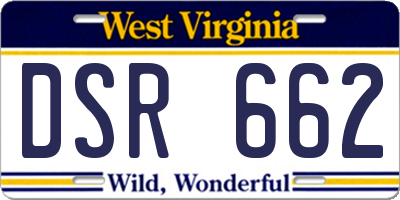 WV license plate DSR662