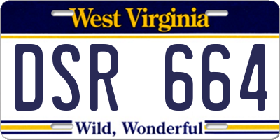 WV license plate DSR664