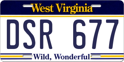 WV license plate DSR677