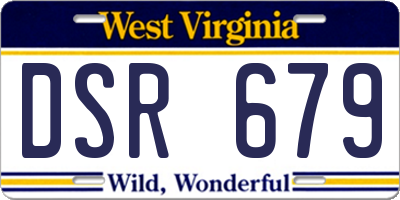 WV license plate DSR679