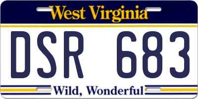 WV license plate DSR683