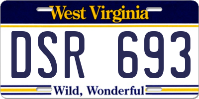 WV license plate DSR693