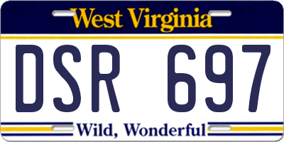 WV license plate DSR697