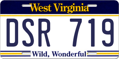 WV license plate DSR719