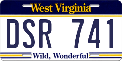 WV license plate DSR741