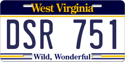 WV license plate DSR751