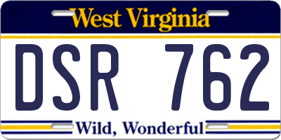 WV license plate DSR762