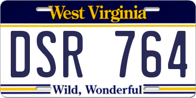 WV license plate DSR764