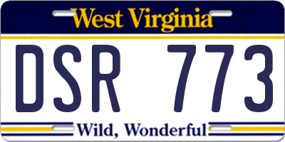 WV license plate DSR773