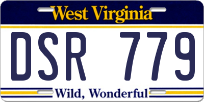 WV license plate DSR779