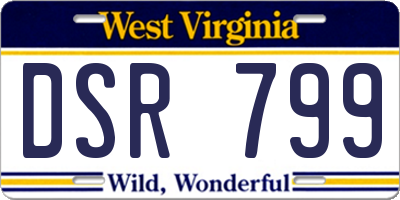 WV license plate DSR799