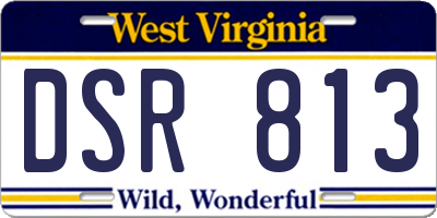 WV license plate DSR813