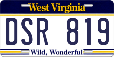 WV license plate DSR819